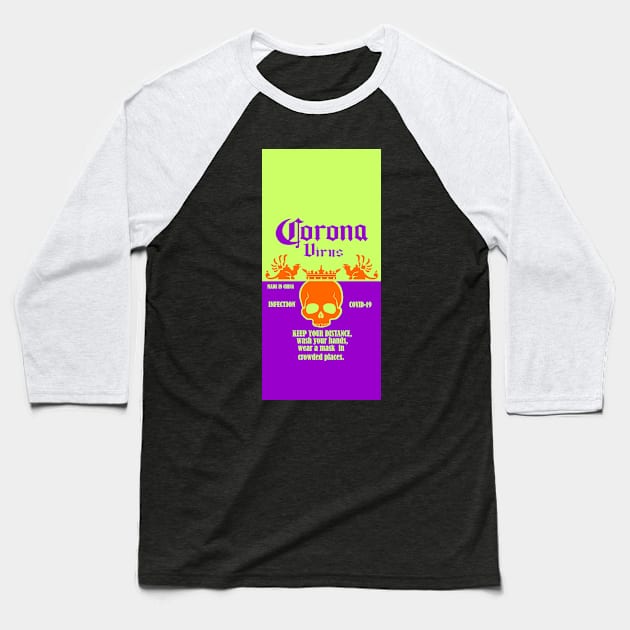 coronavirus Baseball T-Shirt by Dimedrolisimys